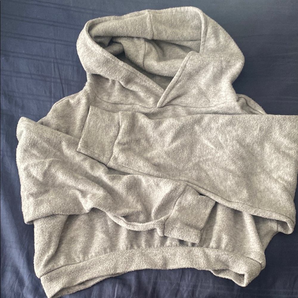 Grey Cropped Hoodie - Ardene - Medium